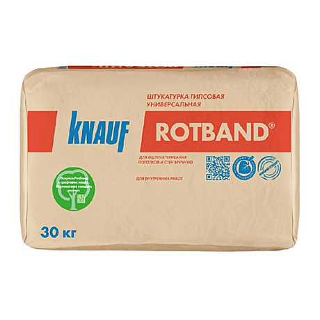 Штукатурка Knauf Rotband серый, 30 кг